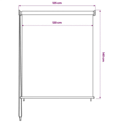 Outdoor Roller Blind 125(W)x140(H) cm Anthracite