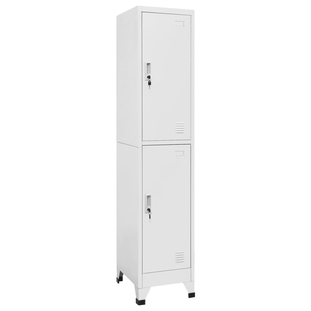 vidaXL Locker Grey Steel Medium Locker Rectangular Industrial