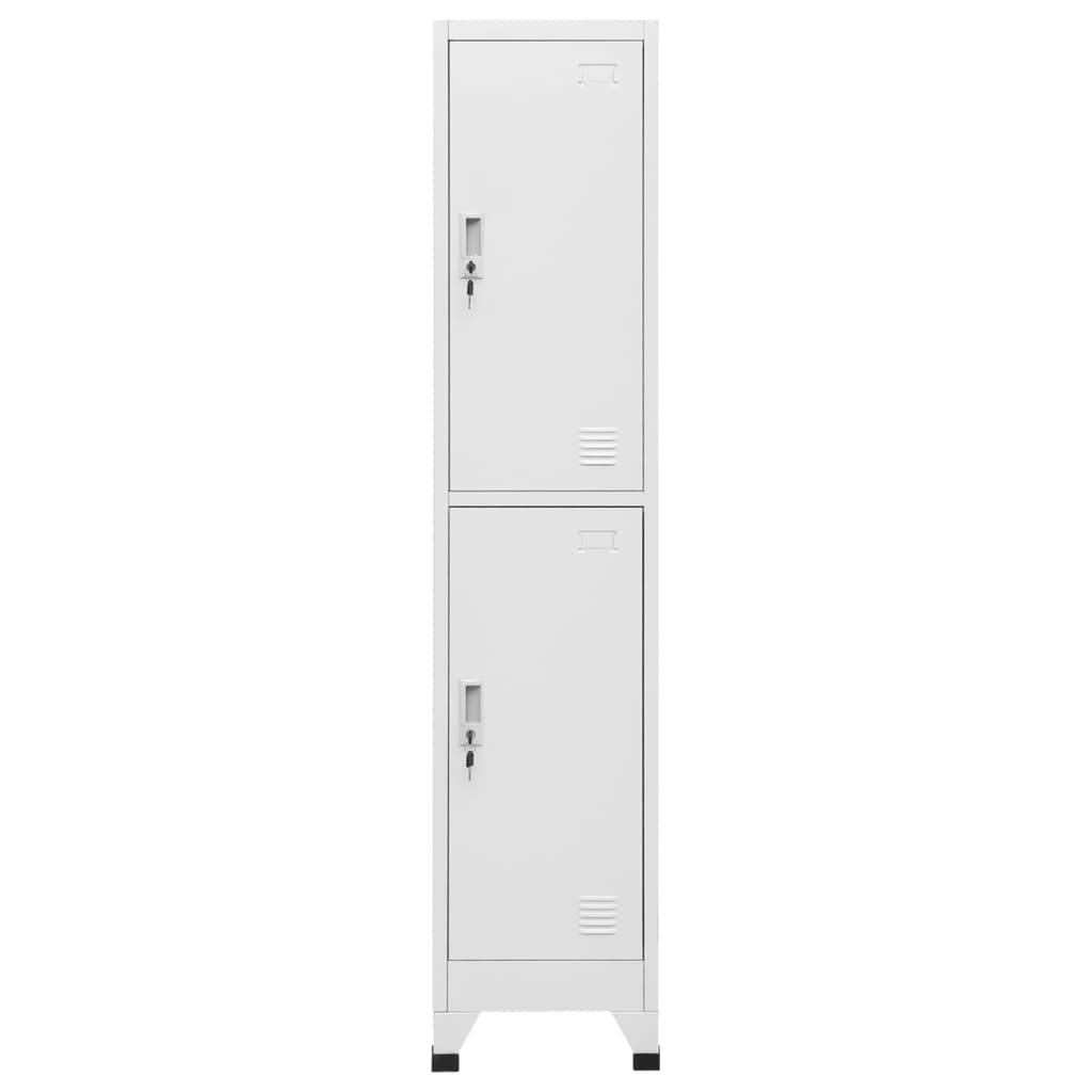 vidaXL Locker Grey Steel Medium Locker Rectangular Industrial