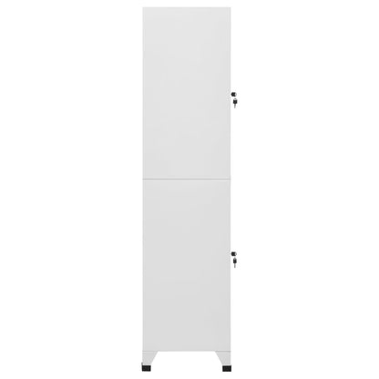 vidaXL Locker Grey Steel Medium Locker Rectangular Industrial