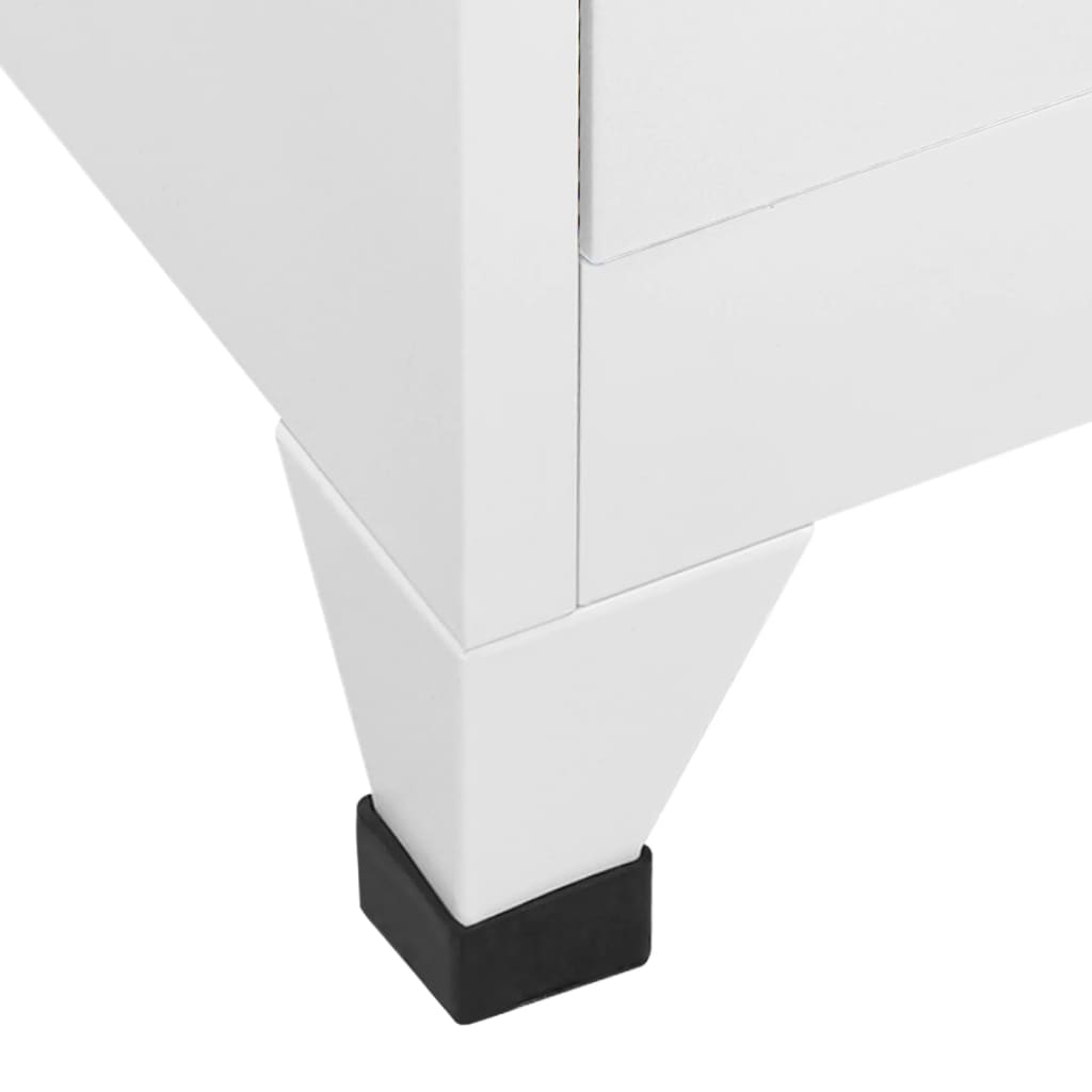 vidaXL Locker Grey Steel Medium Locker Rectangular Industrial