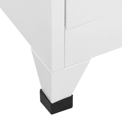 vidaXL Locker Grey Steel Medium Locker Rectangular Industrial