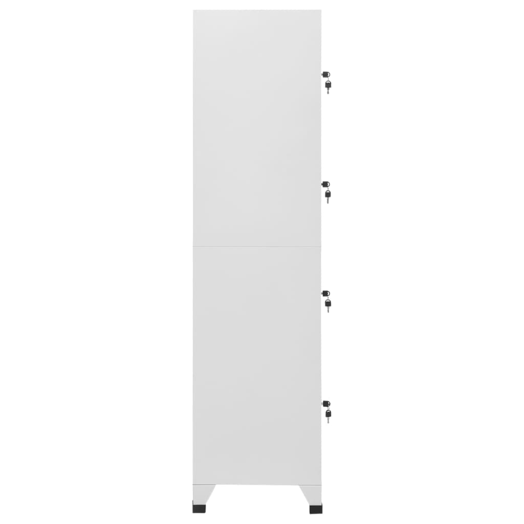 Locker Grey Steel Medium Cabinet Rectangular Industrial