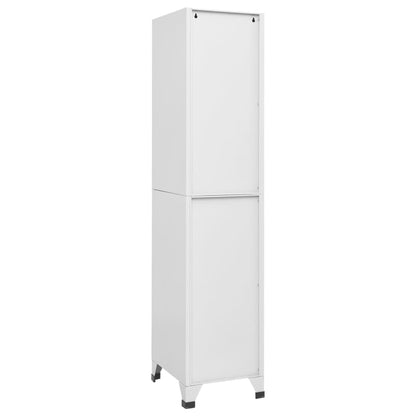 Locker Grey Steel Medium Cabinet Rectangular Industrial