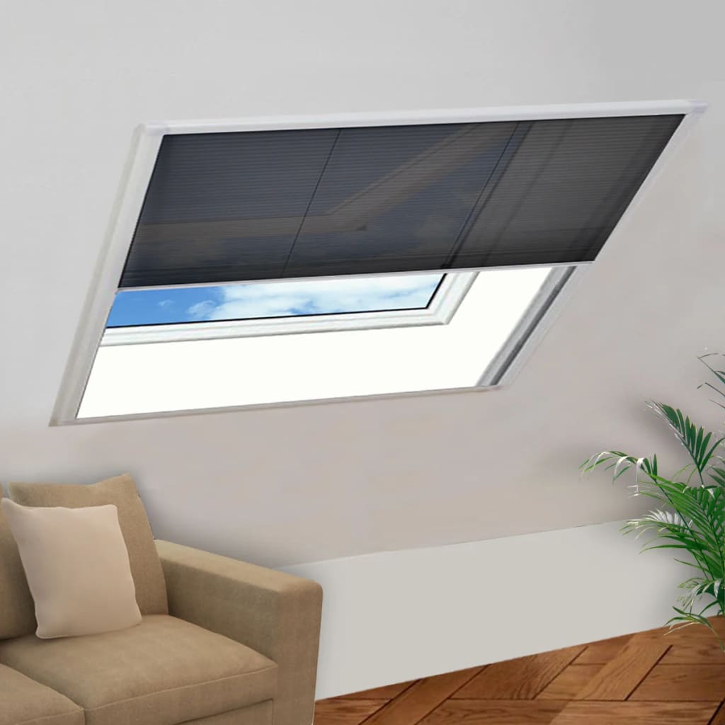 Plisse Insect Screen for Windows Aluminium 120x120 cm