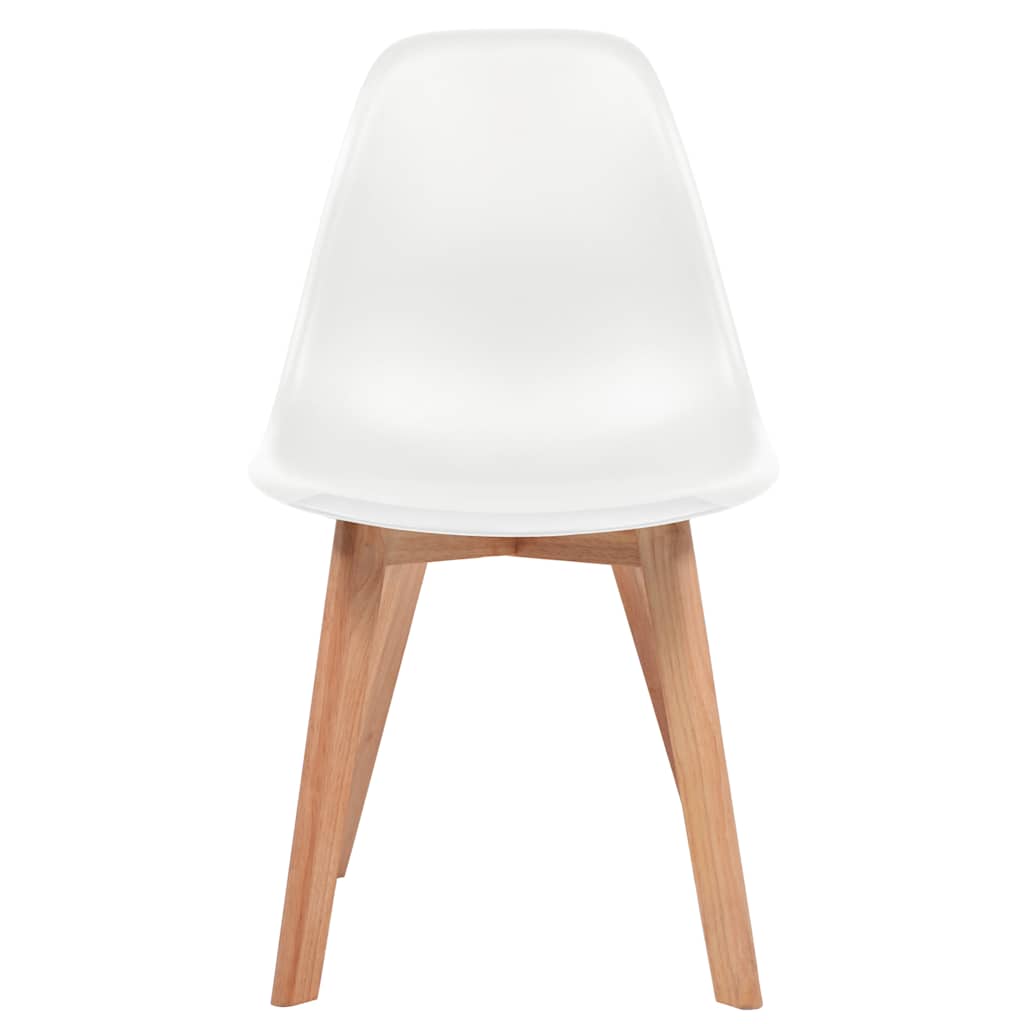 Dining Chairs 4 pcs White Plastic