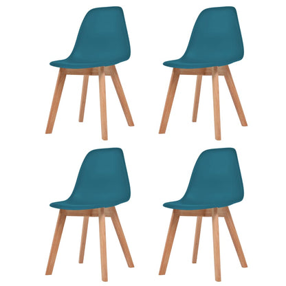 Dining Chairs 4 pcs Turquoise Plastic