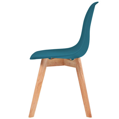 Dining Chairs 4 pcs Turquoise Plastic