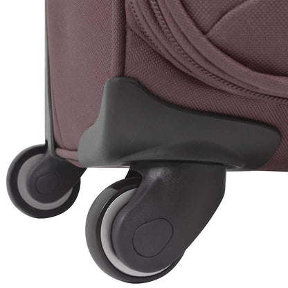 3 Piece Soft Case Trolley Set Coffee