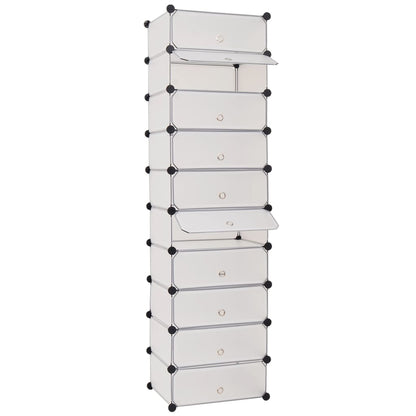Shoe Organizer White Plastic panels, Steel frames Shoe Organizer