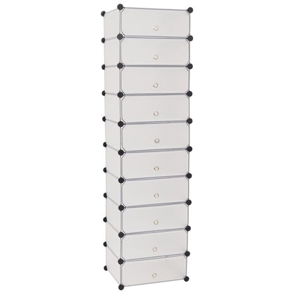 Shoe Organizer White Plastic panels, Steel frames Shoe Organizer