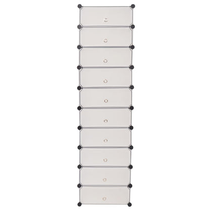 Shoe Organizer White Plastic panels, Steel frames Shoe Organizer