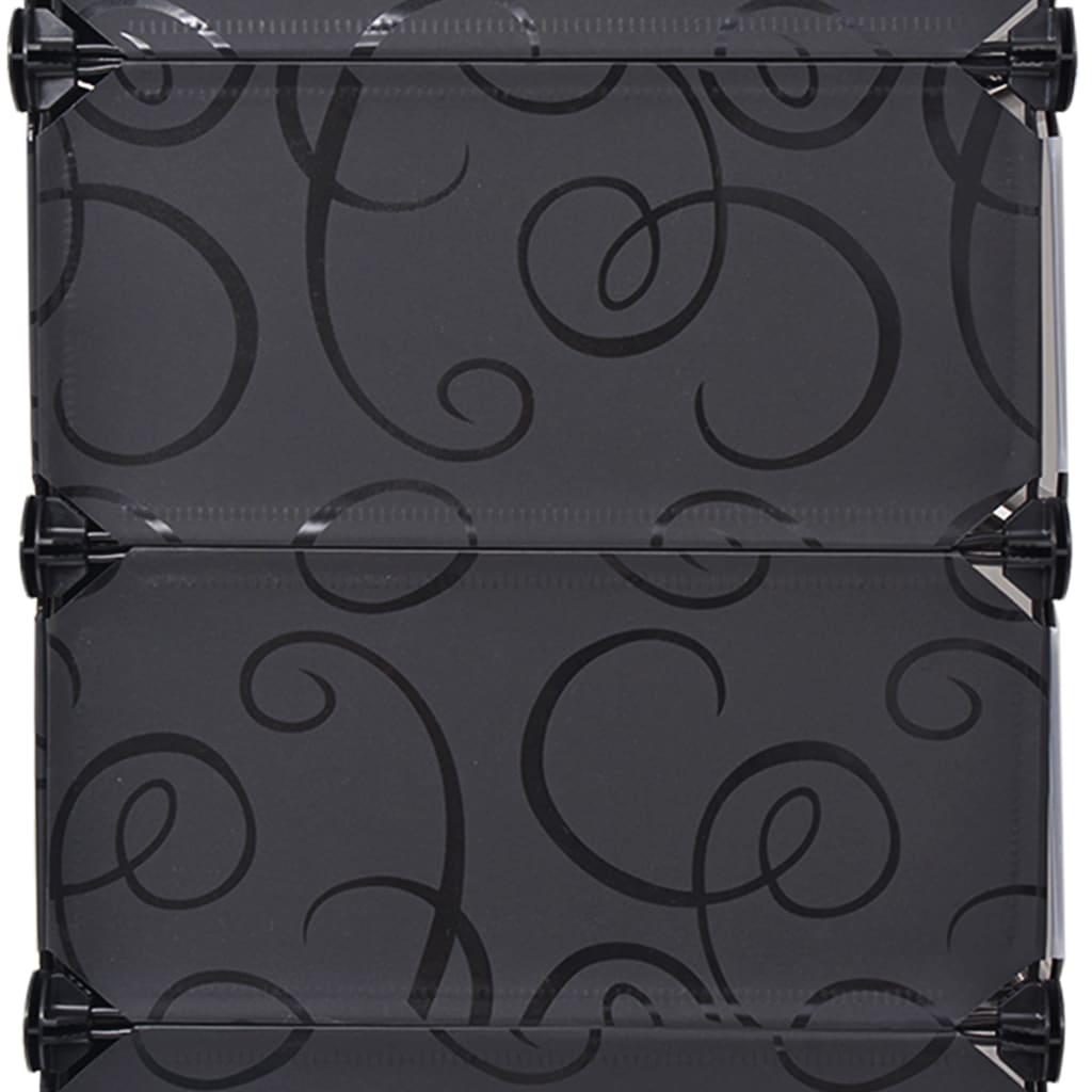 Shoe Organizer Black and white Plastic panels, Steel frames Large