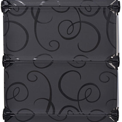 Shoe Organizer Black and white Plastic panels, Steel frames Large