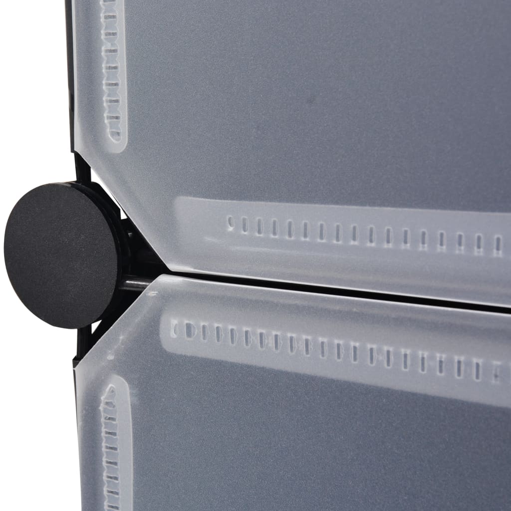 Shoe Organizer Black and white Plastic panels, Steel frames Large