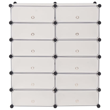 Shoe Organizer White Plastic panels, Steel frame
