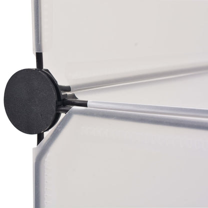 Shoe Organizer White Plastic panels, Steel frame