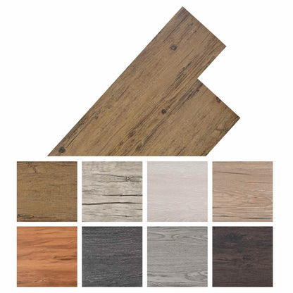 Flooring Planks 18 pcs Walnut Brown 5.26 m² PVC