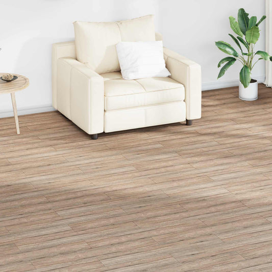 Flooring Planks Oak Brown 5.02 m² 36 pcs PVC