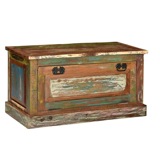 Shoe Storage Bench | Multicolour | Solid reclaimed wood | 85 x 40 x 45 cm