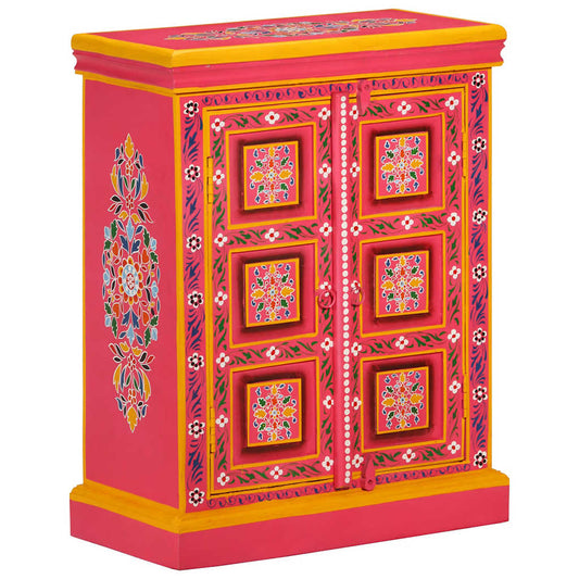 Sideboard | Multicolour with pink base | Solid mango wood