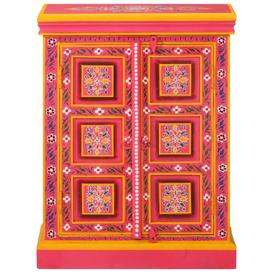 Sideboard | Multicolour with pink base | Solid mango wood