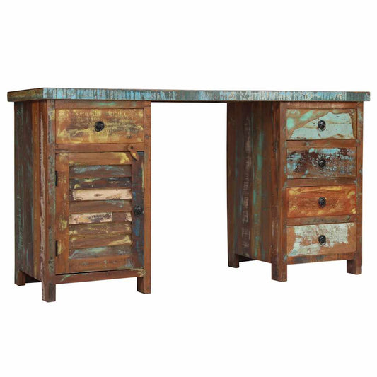 Desk | Varied wood tones | Solid reclaimed wood | 140 cm long
