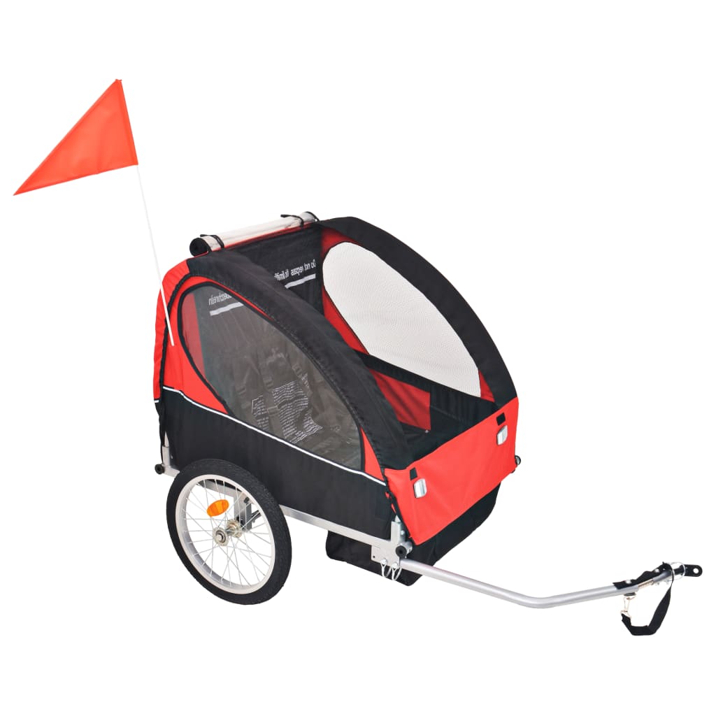 Bike Trailer Red and Black 30 kg