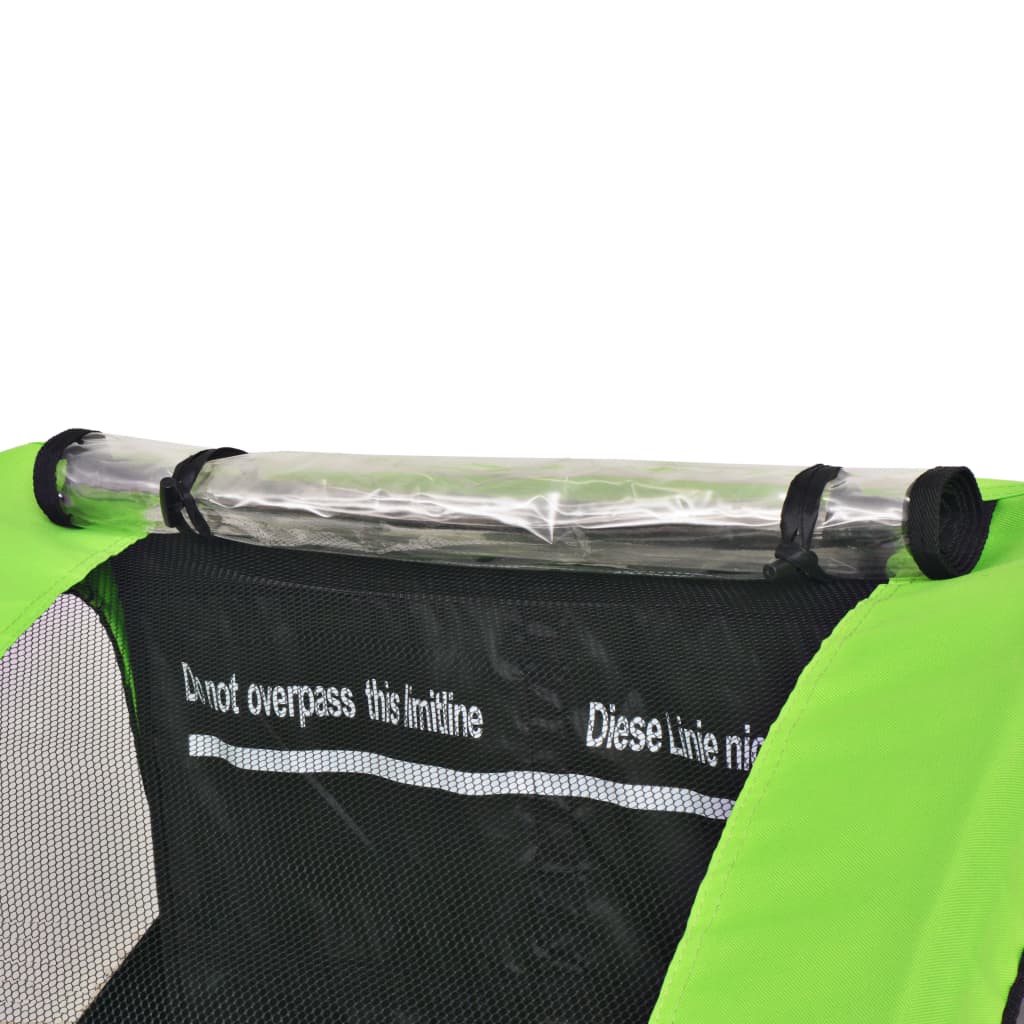 Bike Trailer Grey and Green 30 kg