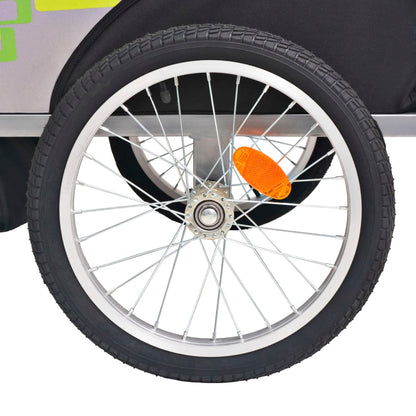 Bike Trailer Grey and Green 30 kg