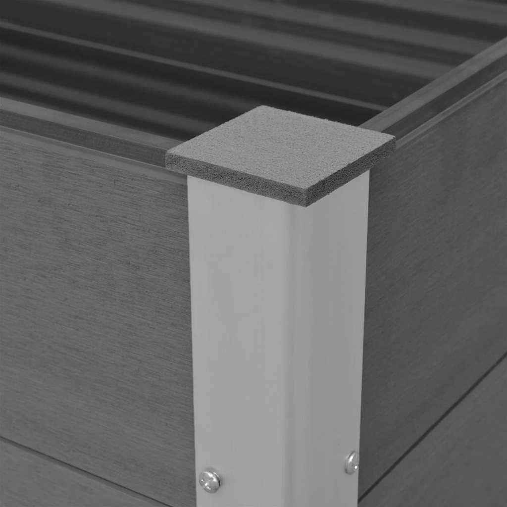 Garden Raised Bed WPC 100x50x54 cm Grey
