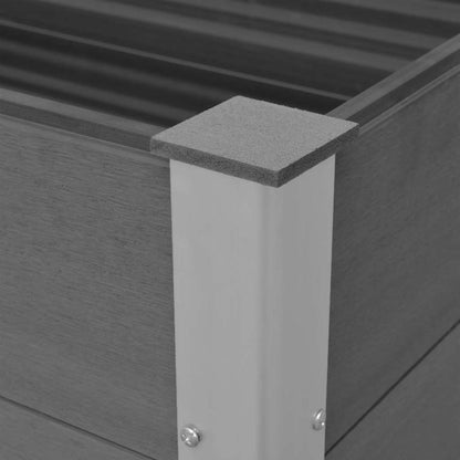 Garden Raised Bed WPC 100x50x54 cm Grey
