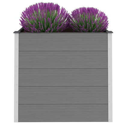 Garden Raised Bed WPC 100x50x91 cm Grey