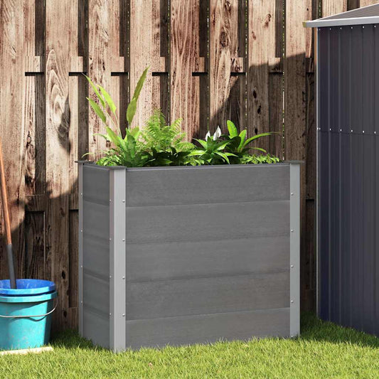 Raised Bed | Grey | Wood-plastic composite, Aluminium | 100x50x91 cm