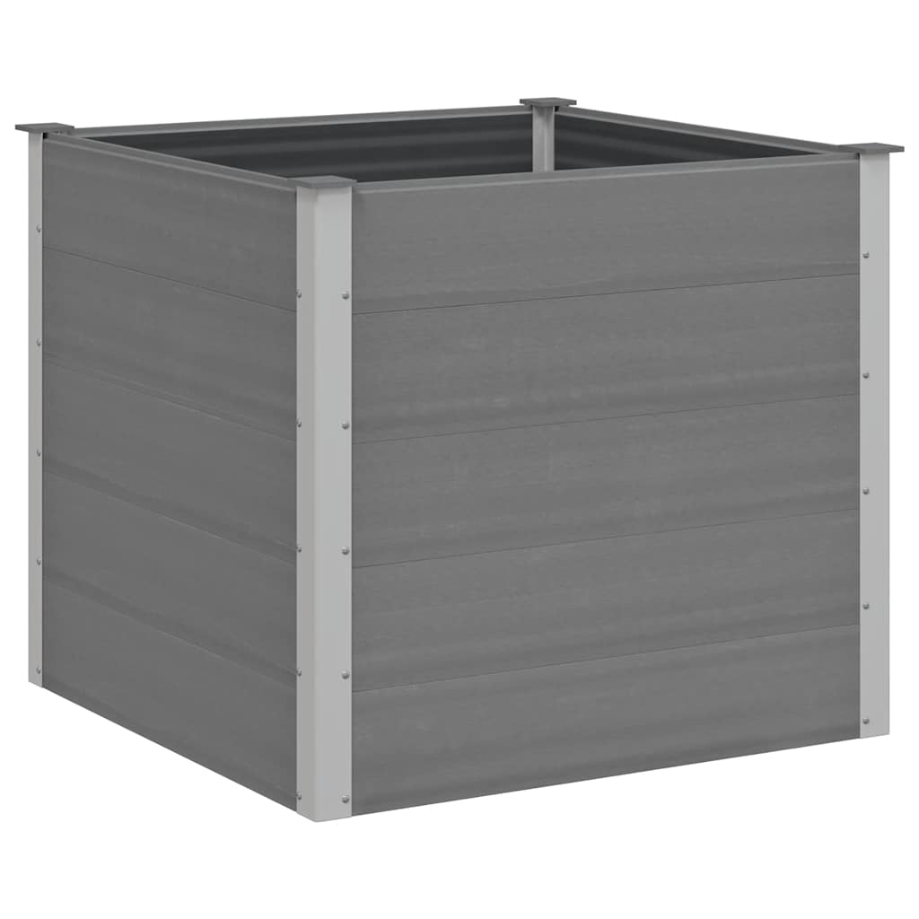 Garden Raised Bed WPC 39.4"x39.4"x35.8" Gray