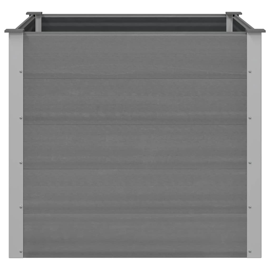 Garden Raised Bed WPC 39.4"x39.4"x35.8" Gray