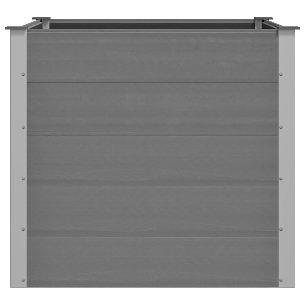 Garden Raised Bed WPC 39.4"x39.4"x35.8" Gray