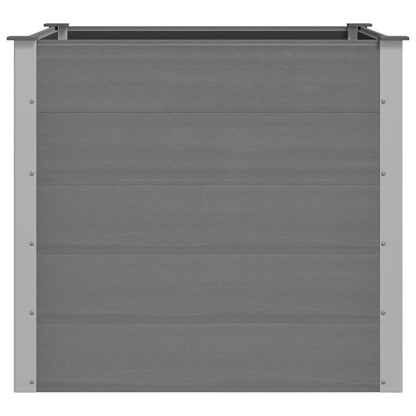 Garden Raised Bed WPC 39.4"x39.4"x35.8" Gray