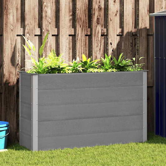 Garden Raised Bed | Grey | Wood-plastic composite | 150x50x91 cm