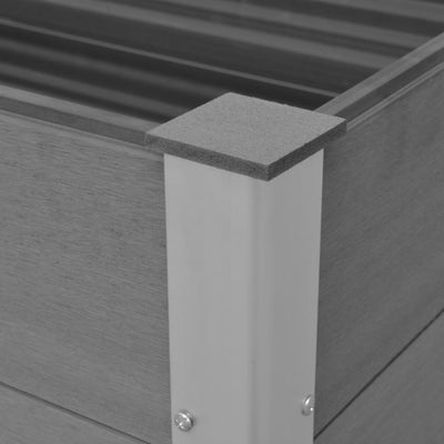 Garden Raised Bed WPC 150x100x54 cm Grey
