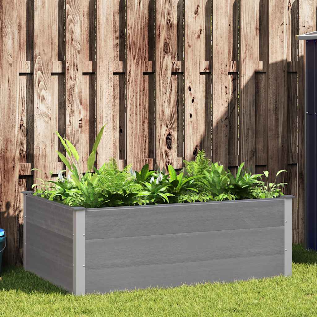 Garden Raised Bed WPC 150x100x54 cm Grey