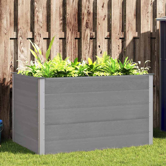Garden Raised Bed | Grey | Wood-plastic composite | 150x100x91 cm
