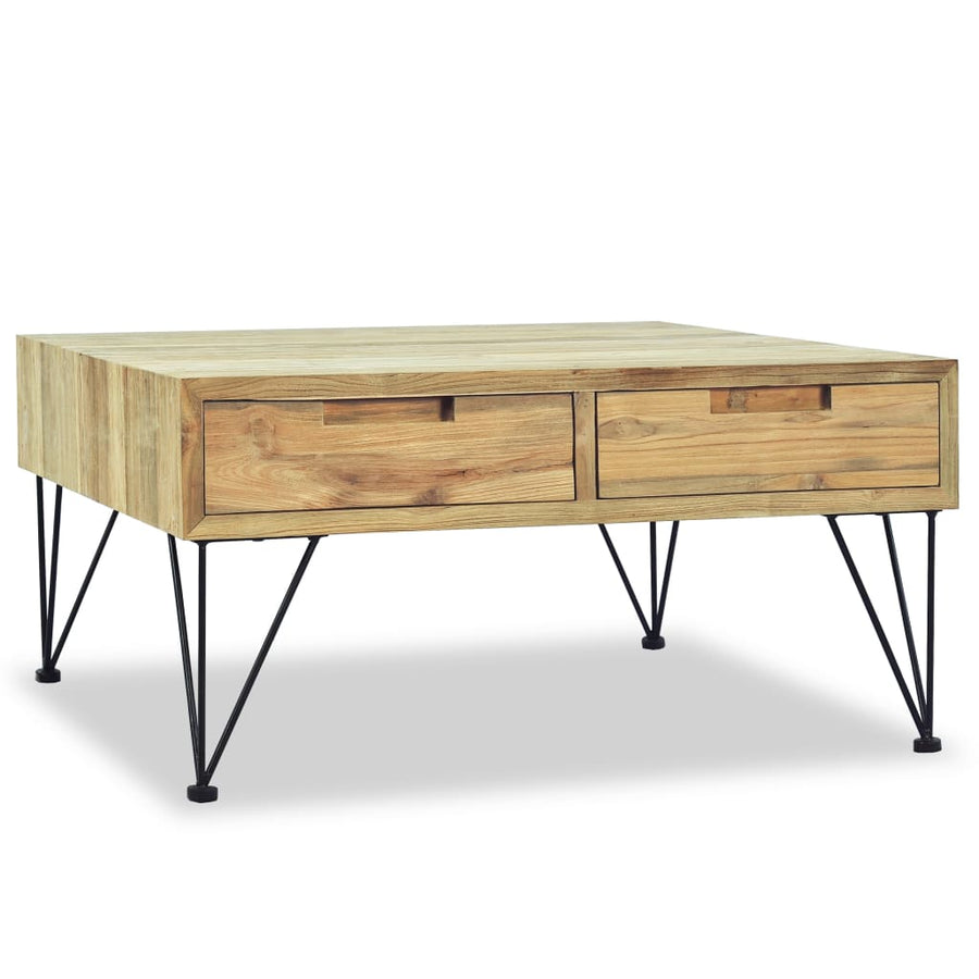 Coffee Table 31.5"x31.5"x15.7" Solid Teak