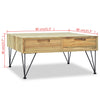 Coffee Table 31.5"x31.5"x15.7" Solid Teak