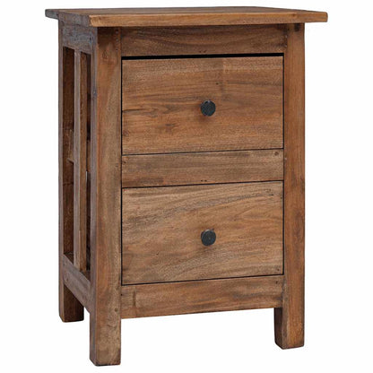 Nightstand Solid Mahogany Wood 15.7"x11.8"x20.1"