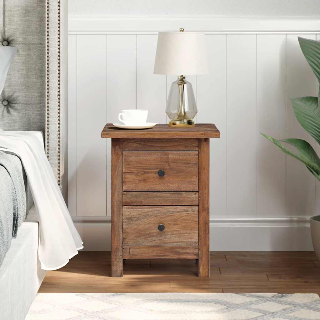 Nightstand Solid Mahogany Wood 15.7"x11.8"x20.1"