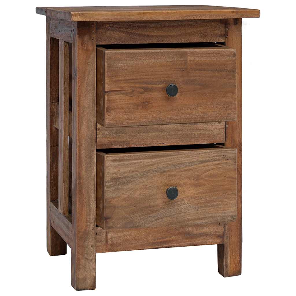 Nightstand Solid Mahogany Wood 15.7"x11.8"x20.1"