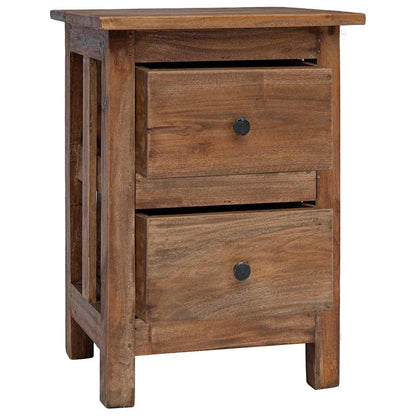 Nightstand Solid Mahogany Wood 15.7"x11.8"x20.1"