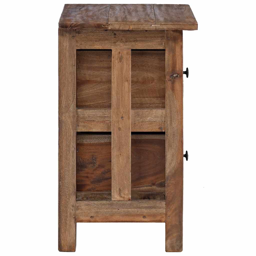 Nightstand Solid Mahogany Wood 15.7"x11.8"x20.1"