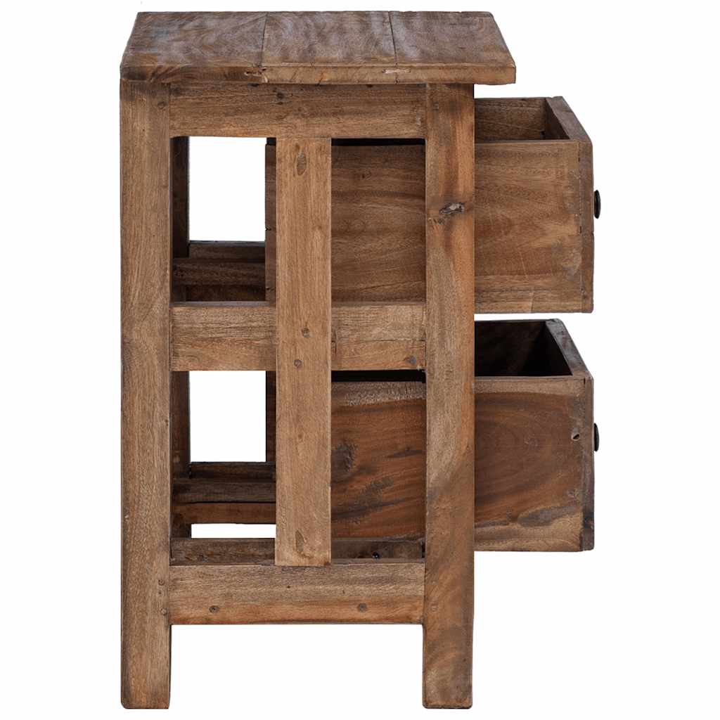 Nightstand Solid Mahogany Wood 15.7"x11.8"x20.1"